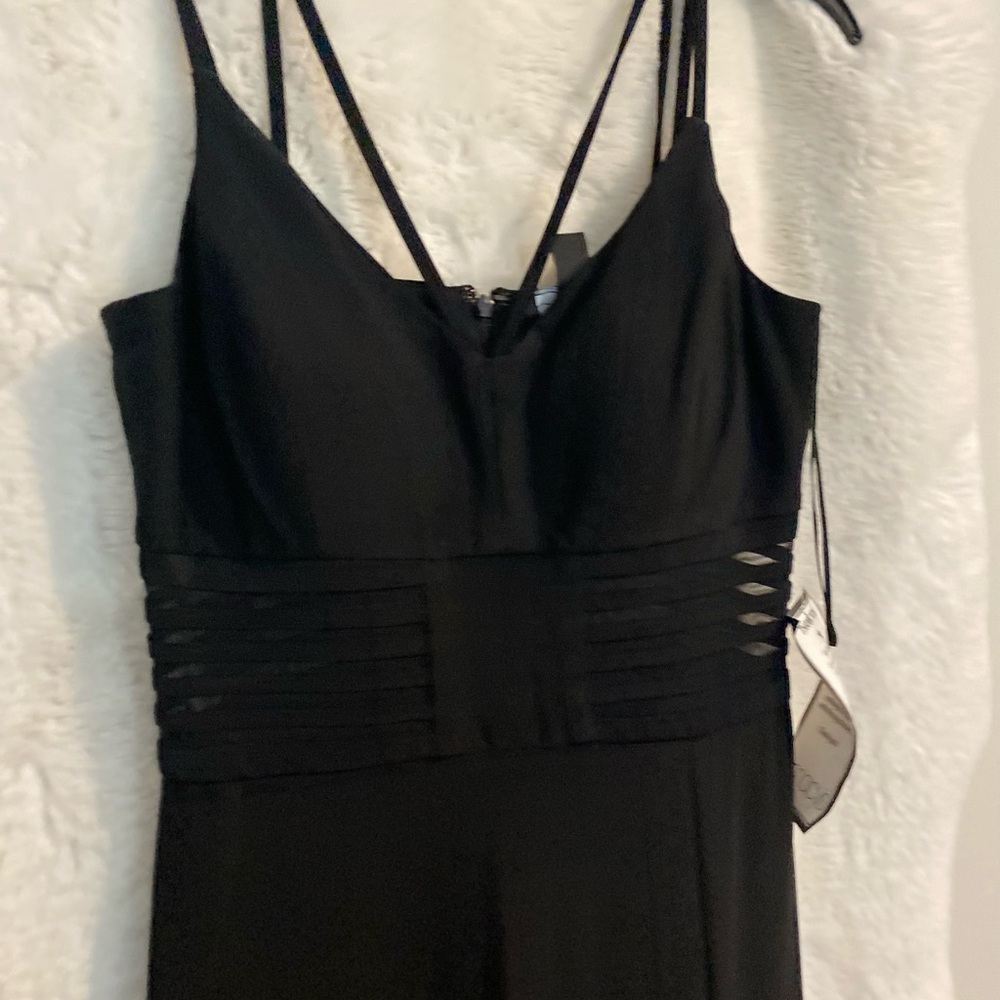 Morgan & Co. Black Strappy Evening Gown - Size 7 - NWT